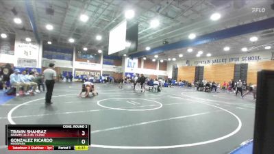 215 lbs Cons. Round 2 - Travin Shahbaz, Granite Hills (El Cajon) vs Gonzalez Ricardo, Moorpark