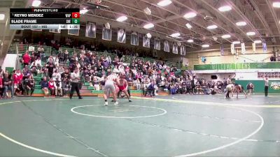 165 lbs Champ. Round 2 - Keyno Mendez, Wapakoneta High School vs Slade Frame, Sheridan