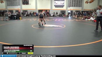 170 lbs Quarterfinal - Joscelyn Stricker, Cedar Rapids Kennedy vs Rachel Rhomberg, Epworth, Western Dubuque