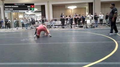 144 lbs 2nd Place - Daxton Bonner, Wasatch WC vs Troy Ruiz, The Empire