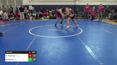 285 lbs Round 3 - Ryder Hastings, Hawks WC vs Michael Welsh, Lake Erie WC NY
