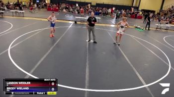 136 lbs Quarterfinal - Landon Weidler, IL vs Brody Wieland, MN