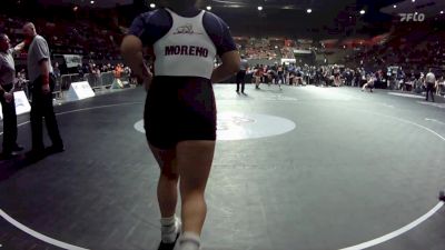 142 lbs Round Of 16 - Andrea Moreno, Mt. Whitney vs Madisyn Tadeo, Garces