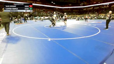 190 Class 3 lbs Semifinal - Alex Bogart, McDonald County vs Carter Temple, Kearney