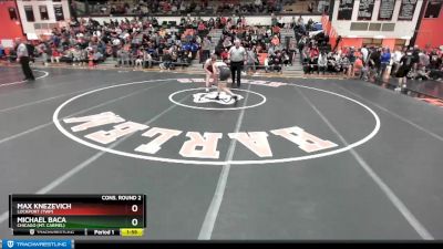 160 lbs Cons. Round 2 - Max Knezevich, LOCKPORT (Twp) vs Michael Baca, Chicago (MT. CARMEL)