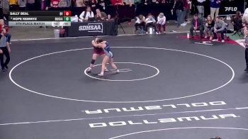 190 lbs 5th Place Match - Sally Beal, Brandon Valley vs Hope Kemnitz, Bon Homme/Scotland/Avon