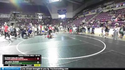 84-93 lbs Quarterfinal - Iliyah Sailas-Lara, Pomona Wrestling Club Colorado vs Jalissa Evans, Widefield Wrestling Club