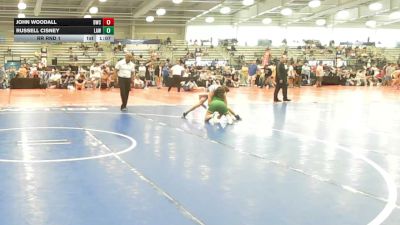 120 lbs Rr Rnd 1 - John Woodall, Doughboy Black - HSB vs Russell Cisney, LAW Red - HSB