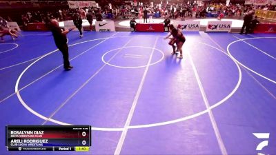 170 lbs Round 2 - Rosalynn Diaz, Delta Wrestling Club vs Areli Rodriguez, Club Lucha Wrestling