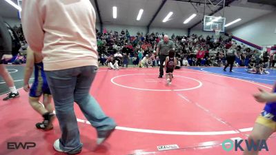 43 lbs Round Of 16 - Zoday Bearpaw, Warhorse Wrestling Club vs Riley Tarwater, Eufaula Ironheads Wrestling Club