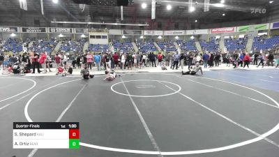 90 lbs Quarterfinal - Samantha Shepard, Kalispell WC vs Ayden Ortiz, Bear Cave WC