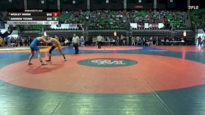 1A-4A 157 1st Place Match - Andrew Young, Cherokee County vs Wesley Beebe, White Plains