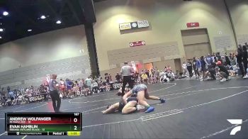 167 lbs Round 1 (6 Team) - Evan Hamblin, Indiana Outlaws Black vs Andrew Wolfanger, Mi Mafia Red