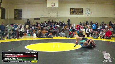 108 lbs Champ. Round 2 - Joshua Garcia, Red Star Wrestling Academy vs Jeovanni Guerrero, Snake Pit Wrestling