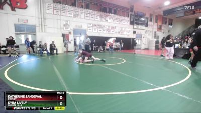 115 lbs Cons. Round 2 - Kyra Lively, Granite Hills vs Katherine Sandoval, Downey