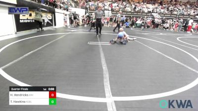 55 lbs Quarterfinal - Hunter Hendricks, Ark City Takedown vs Tatum Hawkins, Noble Takedown Club