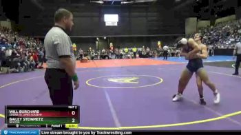 5A - 126 lbs Cons. Round 2 - Will Burchard, Lenexa-St. James Academy vs Bailey Steinmetz, Newton