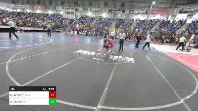 94 lbs Round Of 16 - River Wilson, Lamar Middle School vs Avery Duran, Centauri Middle School