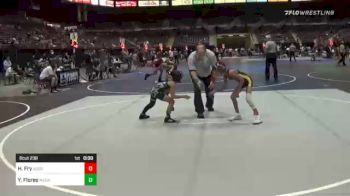 57 lbs Consi Of 8 #1 - Hayden Fry, Team Aggression vs Yareli Flores, Madras Matt Club