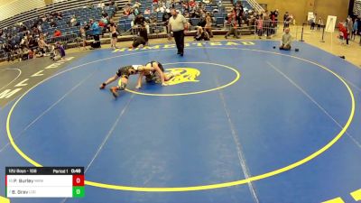 12U Boys - 108 lbs Cons. Round 5 - Preston Burley, Michigan Revolution Wrestling Club vs Brecken Grav, Legends Of Gold