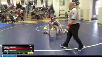 108 lbs Cons. Semi - Braylen Corley, St James vs Adam Minchew, W. S. Neal