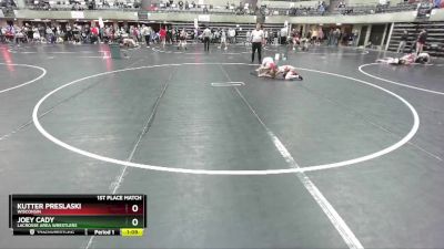 91 lbs 1st Place Match - Joey Cady, LaCrosse Area Wrestlers vs Kutter Preslaski, Wisconsin