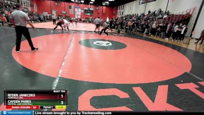 190 lbs Semifinal - Ryder Janeczko, YORKVILLE (HS) vs Cayden Parks, Crystal Lake (CENTRAL)