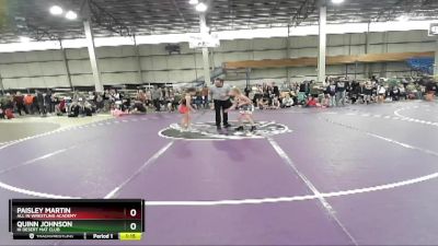 80-85 lbs Round 2 - Quinn Johnson, Hi Desert Mat Club vs Paisley Martin, All In Wrestling Academy