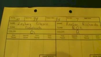 95lbs Zachery Glasco Goodrich- vs. Kaelan Richards ROC-