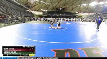77 lbs 7th Place Match - Leonce Jones, Damaged Ear Wrestling Club vs Luke Stage, Rainier Junior Wrestling Club