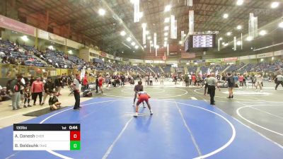 130 lbs Consi Of 8 #1 - Aydin Danesh, Cherry Creek HS vs Bum-Erdene Boldsuhk, Takedown Express W/C