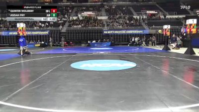 125 lbs Quarterfinal - Joziah Fry, JWU (Providence) vs Quintin Wolbert, Wis.-La Crosse