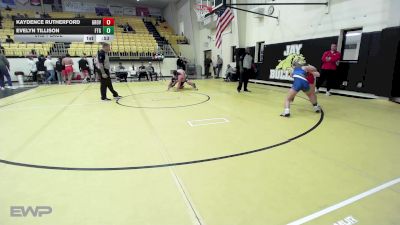 110 lbs 3rd Place - Kaydence Rutherford, Grove JH Girls vs Evelyn Tillison, Fort Gibson