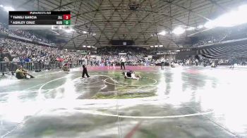 Girls 1B/2B/1A 130 Champ. Round 2 - Ashley Cruz, Warden (Girls) vs Yareli Garcia, Zillah (Girls)