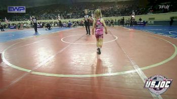 40 lbs Quarterfinal - Sadie Beavers, Harrah Little League Wrestling vs Everly Sides, Wichita Training Center