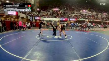 G - 135 lbs Cons. Round 3 - Madisyn Duffner, Choteau Girls vs Tierra Hoffert, Billings Skyview Girls
