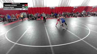 14U Girls - 105 lbs Cons. Semis - Raegan Risler, Victory School Of Wrestling vs Rohwen Aultman, Iowa-Grant Youth Wrestling Club