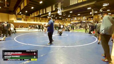 120 lbs Cons. Round 5 - Jacob Balladarez, Palm Desert vs Nathan Ramirez, San Dimas