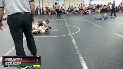 96 lbs Round 6 (8 Team) - Hunter Kapitula, Mat Assassins Red vs Cooper Bunting, Team Germantown