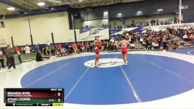 165 lbs Cons. Round 1 - Bransen Byrd, North Central College vs Ethan Cooper, Wabash