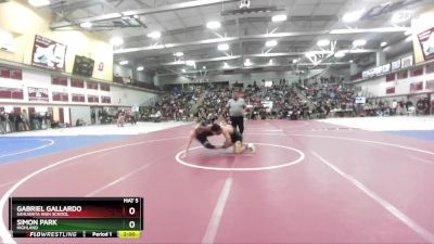 157 lbs Champ. Round 3 - Gabriel Gallardo, Sahuarita High School vs Simon Park, Highland