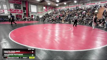 100 lbs Champ. Round 3 - Mackenzie Matthews, Los Osos vs Maleya Maglanoc, Corona Centennial