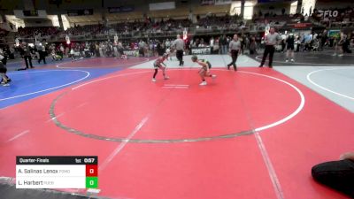 62 lbs Quarterfinal - Anthony Salinas Lenox, Pomona Elite vs Levi Harbert, Pueblo County WC