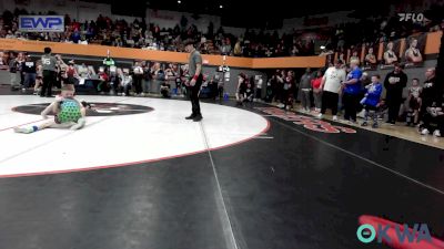 73 lbs Final - Brady Boles, Mustang Bronco Wrestling Club vs Cyrus Baker, Harrah Little League Wrestling