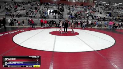 87 lbs Semifinal - Azyah Rice, CA vs Gracelynn Watts, WA