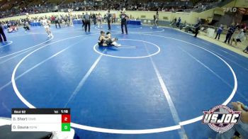 92 lbs 3rd Place - Garrett Short, Cowboy Wrestling Club vs Oscar Gauna, South Central Punisher Wrestling Club