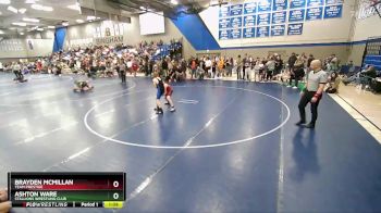 100 lbs Champ. Round 1 - Brayden McMillan, Team Prestige vs Ashton Ware, Stallions Wrestling Club