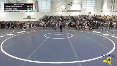 87 lbs Champ. Round 1 - Bryson Hazel, Lyndonville Wrestling Club vs Nikolaus Schaller, Quaker Wrestling Club