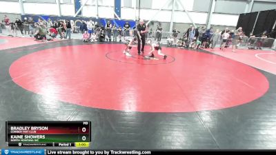 80 lbs Quarterfinal - Bradley Bryson, Cowboy Mat Club vs Kaine Showers, North Montana WC