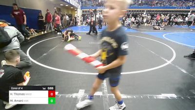 64 lbs Consi Of 4 - Hollis Thomas, Wagoner Takedown Club vs Mikah Amani, HURRICANE WRESTLING ACADEMY